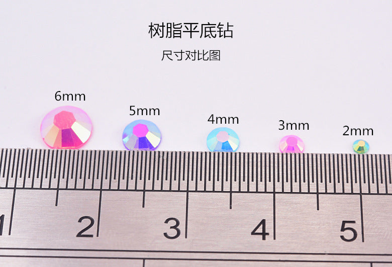 Jelly AB Rhinestones 60g Box, Resin Material with AB Sparkle