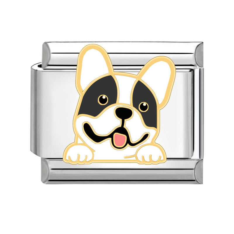 Frankie Bulldog - Silver Italy Charm