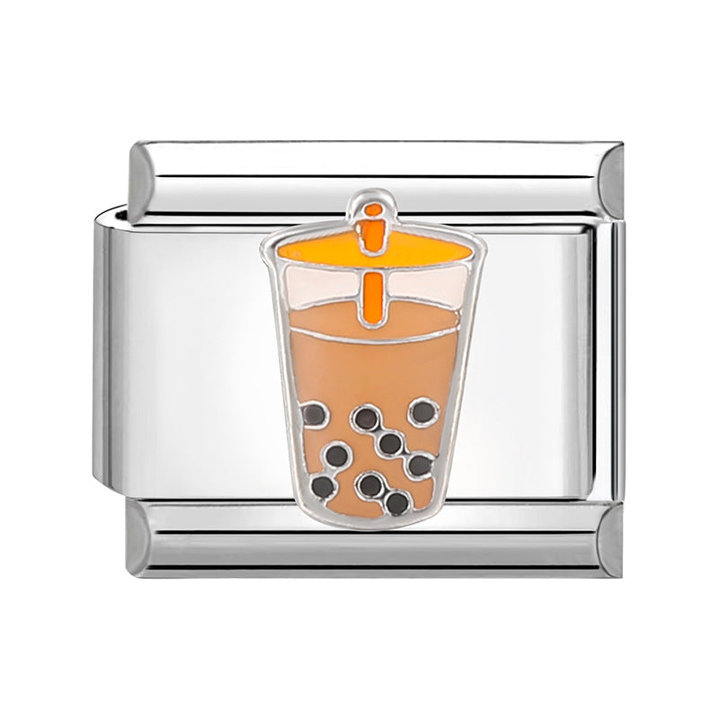 Bubble Tea - Silver Italy Charm-DY31