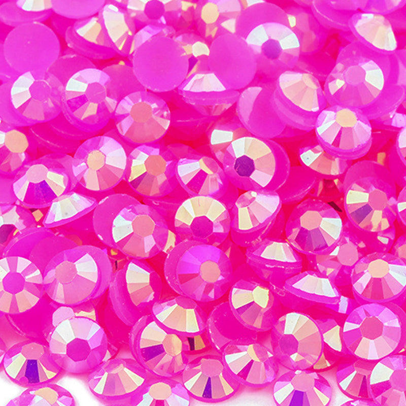 Jelly AB Rhinestones 60g Box, Resin Material with AB Sparkle