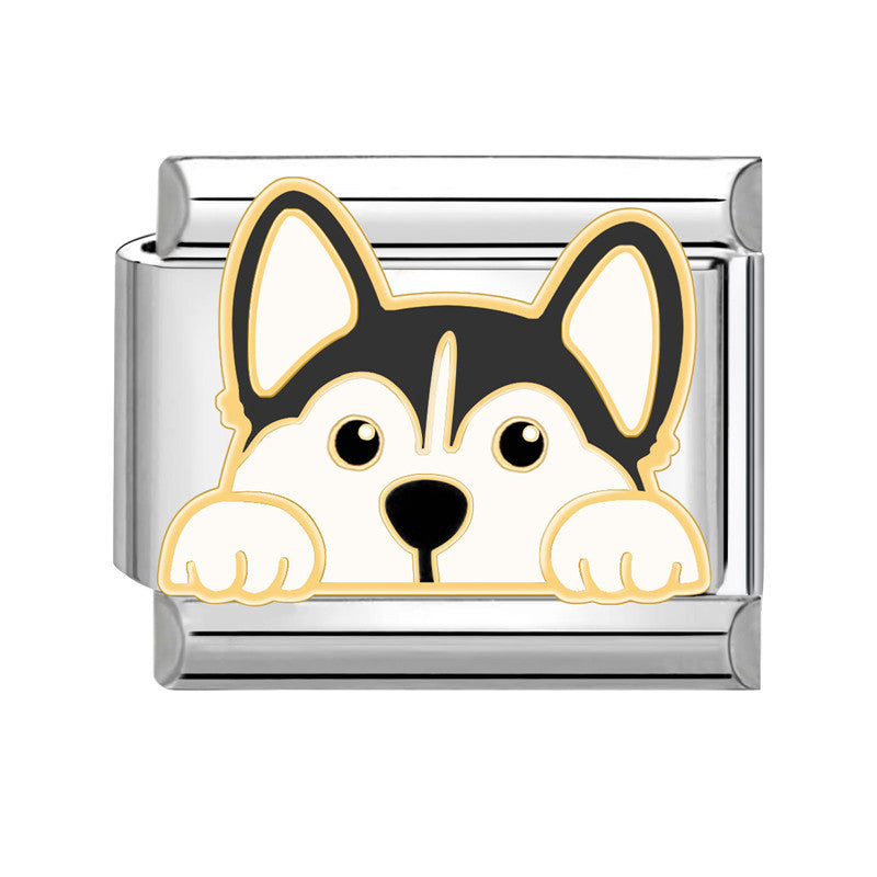 Husky Dog - Silver Italy Charm
