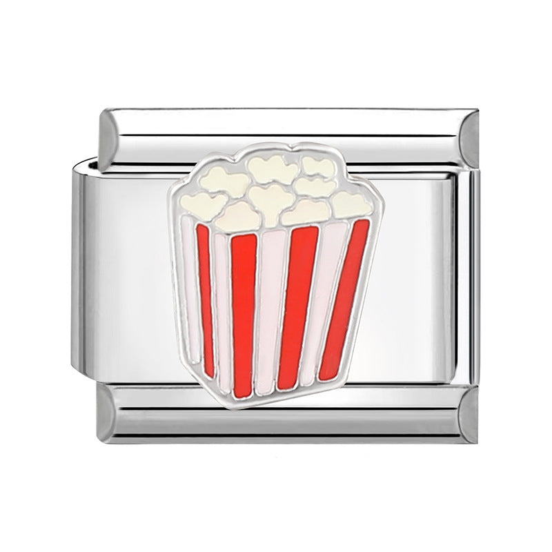 Popcorn- Silver Italy Charm