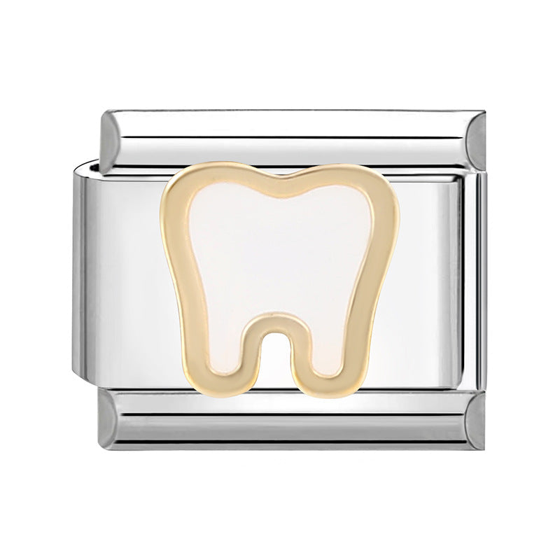 Teeth- Silver Italy Charm