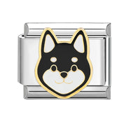 Husky Dog 2- Silver Italy Charm