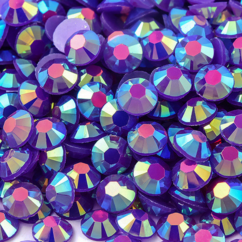 Jelly AB Rhinestones 60g Box, Resin Material with AB Sparkle