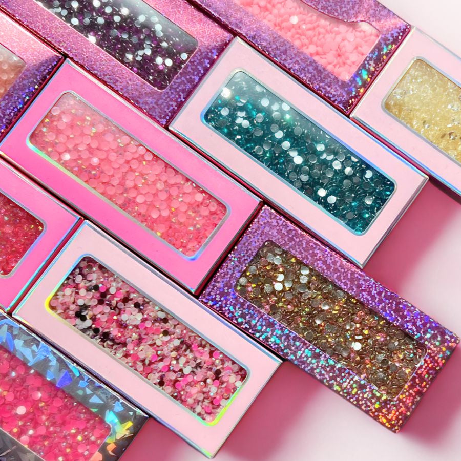 Jelly AB Rhinestones 60g Box, Resin Material with AB Sparkle